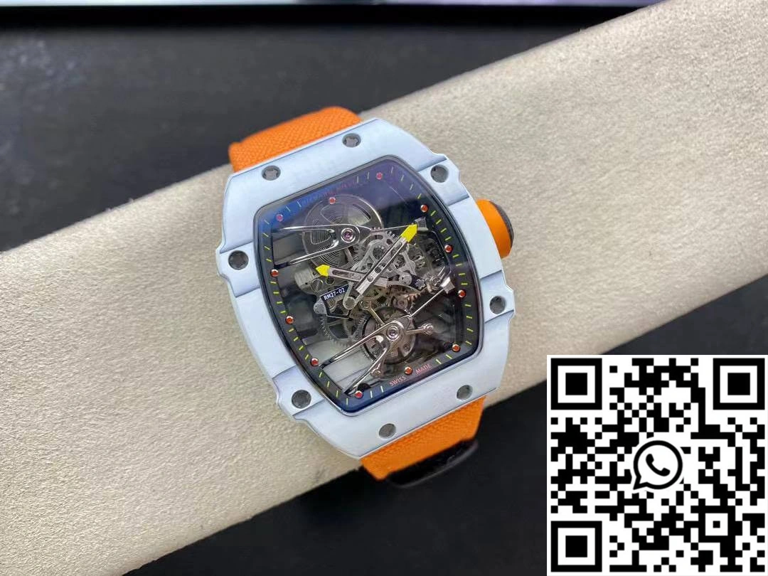 SmartChoice Richard Mille RM27-02 RM Factory Skeleton Tourbillon Orange Strap 2393
