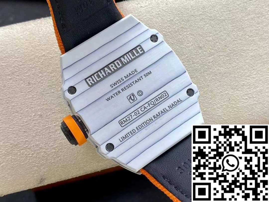 SmartChoice Richard Mille RM27-02 RM Factory Skeleton Tourbillon Orange Strap 2393