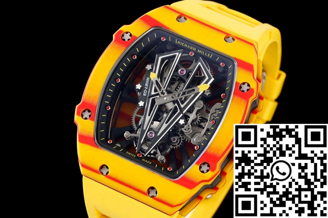ZeroBulk Richard Mille RM27-03 Rafael Nadal Tourbillon RM Factory Yellow Rubber Strap 2348