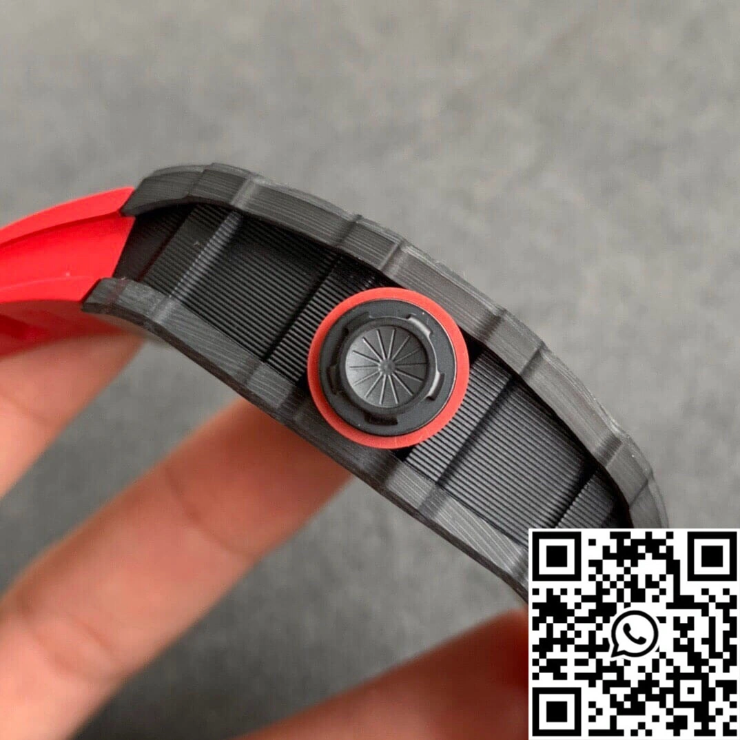 Upgraded Richard Mille RM35-01 KV Factory Carbon Fiber Red Strap 2378
