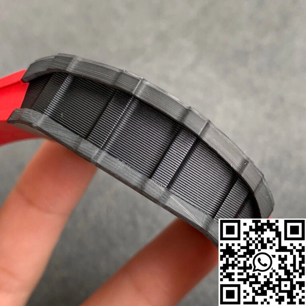 Upgraded Richard Mille RM35-01 KV Factory Carbon Fiber Red Strap 2378