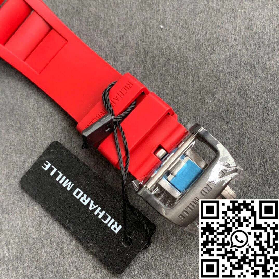 Upgraded Richard Mille RM35-01 KV Factory Carbon Fiber Red Strap 2378