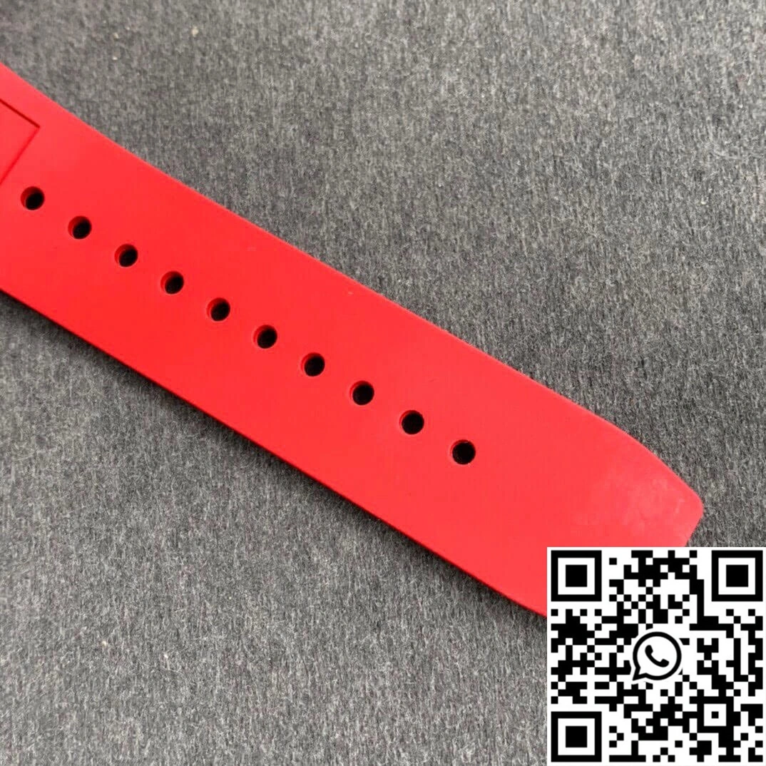 Upgraded Richard Mille RM35-01 KV Factory Carbon Fiber Red Strap 2378