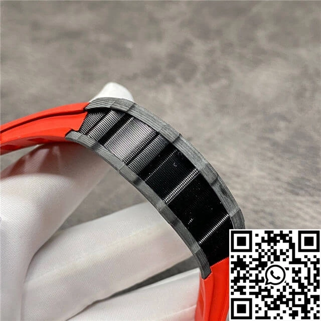 Trendsetting Richard Mille RM35-02 KV Factory Carbon Fiber Red Rubber Strap 2483
