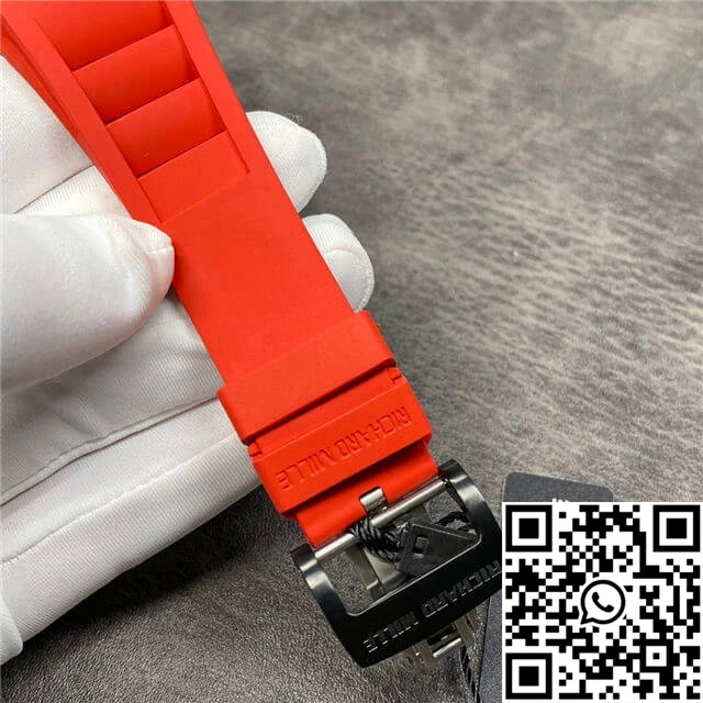 Trendsetting Richard Mille RM35-02 KV Factory Carbon Fiber Red Rubber Strap 2483