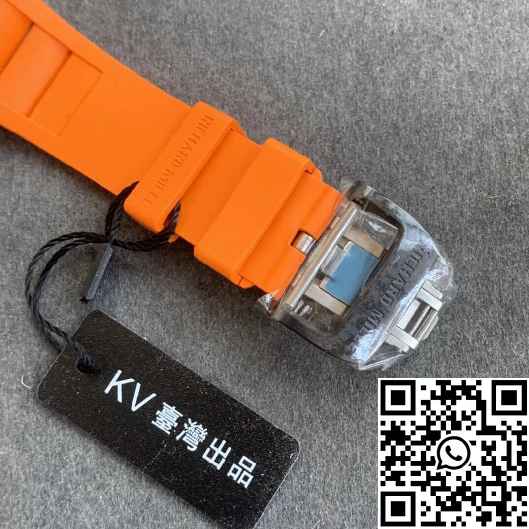 Richard Mille RM35-02 KV Factory V3 Carbon Fiber Orange Strap Resilient 2482