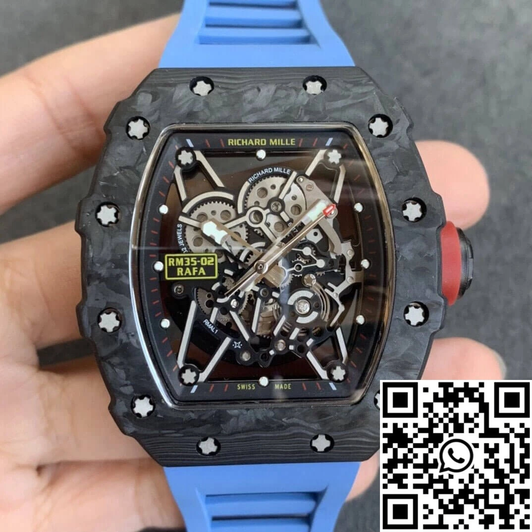 Richard Mille RM35-02 KV Factory V3 Carbon Fiber Shell Hollow Dial Flexible 2490