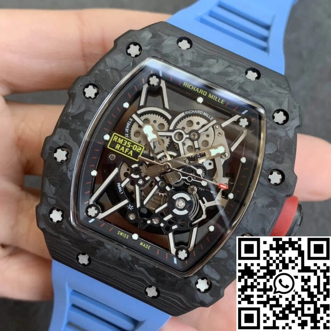 Richard Mille RM35-02 KV Factory V3 Carbon Fiber Shell Hollow Dial Flexible 2490