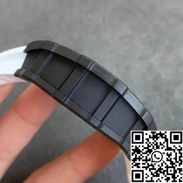 Contemporary Richard Mille RM35-02 KV Factory V3 Carbon Fiber White Rubber Strap 2488