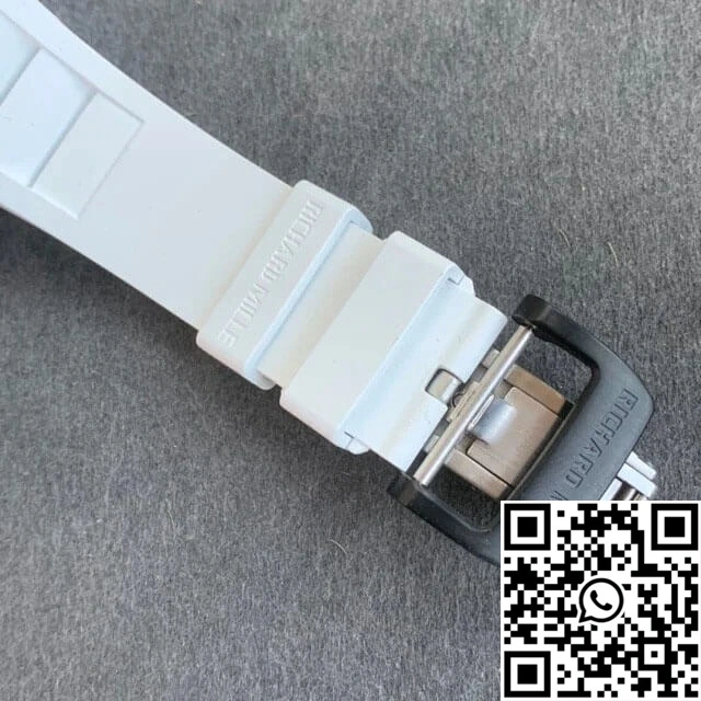Contemporary Richard Mille RM35-02 KV Factory V3 Carbon Fiber White Rubber Strap 2488