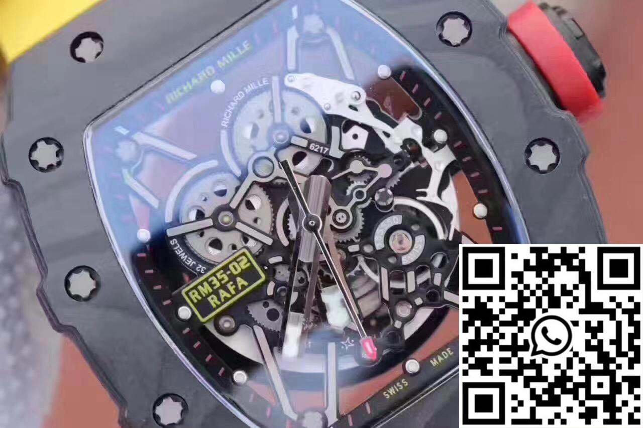 Richard Mille RM35-02 Rafael Nadal KV Factory Black Skeleton Dial WaterResistant 2481