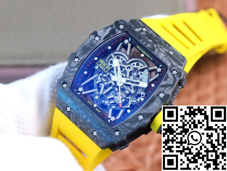 EasyMatch Richard Mille RM35-02 ZF Factory Yellow Rubber Strap 2487