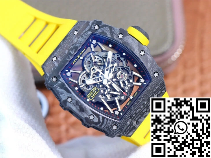 EasyMatch Richard Mille RM35-02 ZF Factory Yellow Rubber Strap 2487