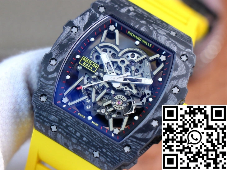 EasyMatch Richard Mille RM35-02 ZF Factory Yellow Rubber Strap 2487