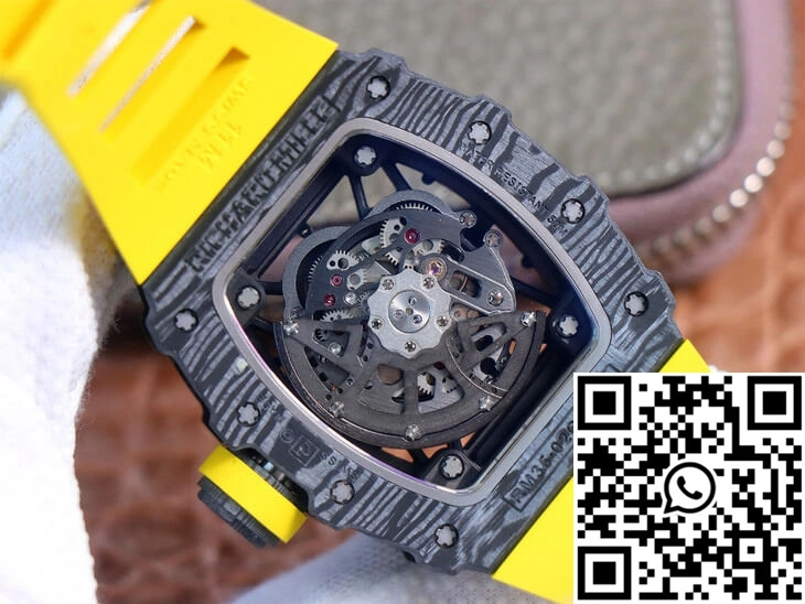 EasyMatch Richard Mille RM35-02 ZF Factory Yellow Rubber Strap 2487