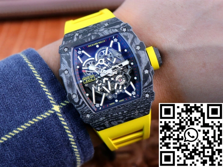 EasyMatch Richard Mille RM35-02 ZF Factory Yellow Rubber Strap 2487