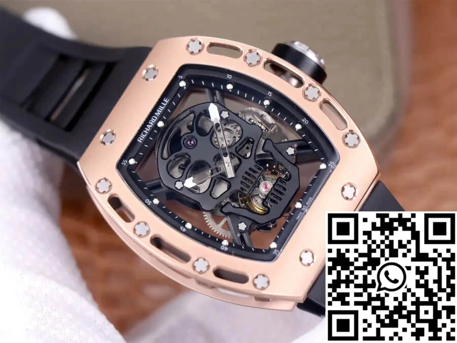 Supportive Richard Mille RM52-01 Tourbillon JB Factory Ceramic Skull Dial 2388