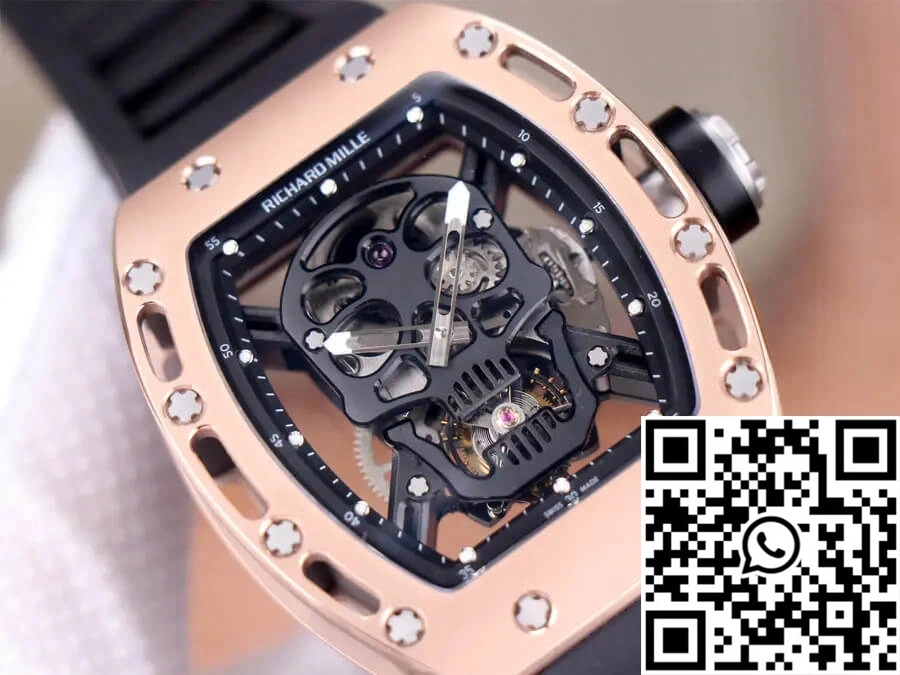 Supportive Richard Mille RM52-01 Tourbillon JB Factory Ceramic Skull Dial 2388