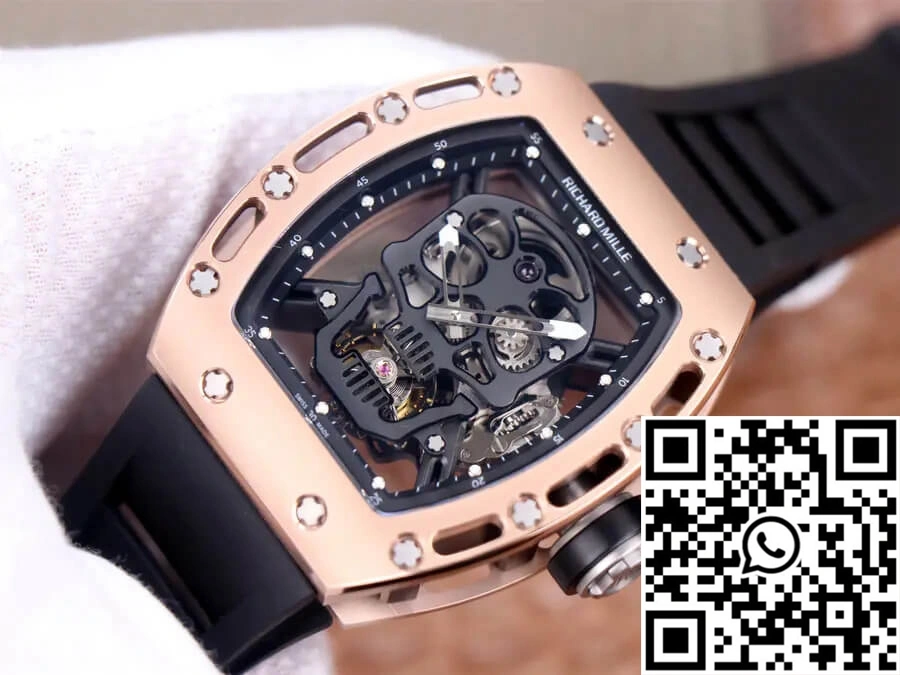 Supportive Richard Mille RM52-01 Tourbillon JB Factory Ceramic Skull Dial 2388