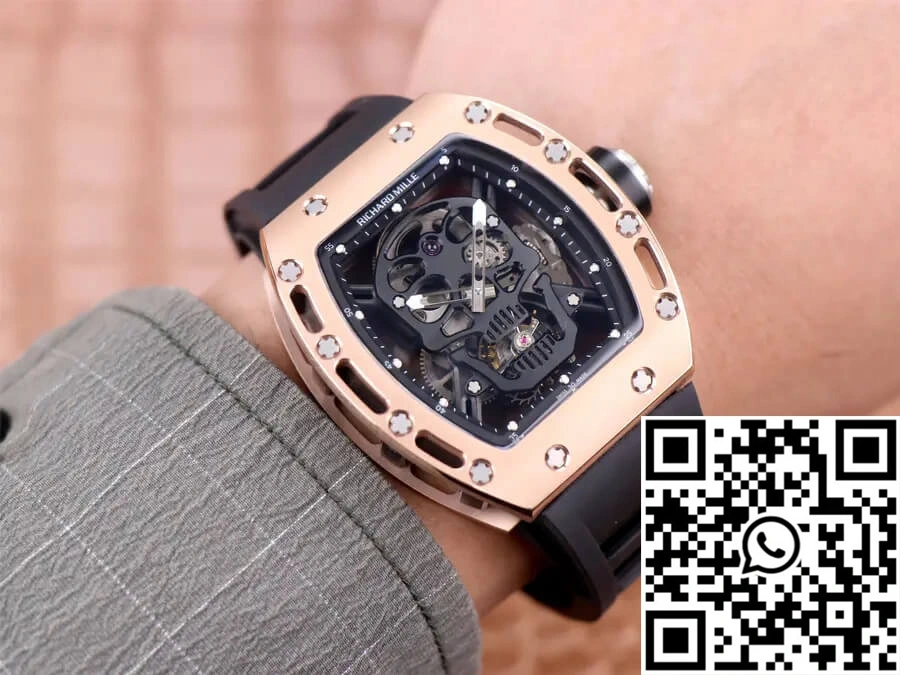 Supportive Richard Mille RM52-01 Tourbillon JB Factory Ceramic Skull Dial 2388