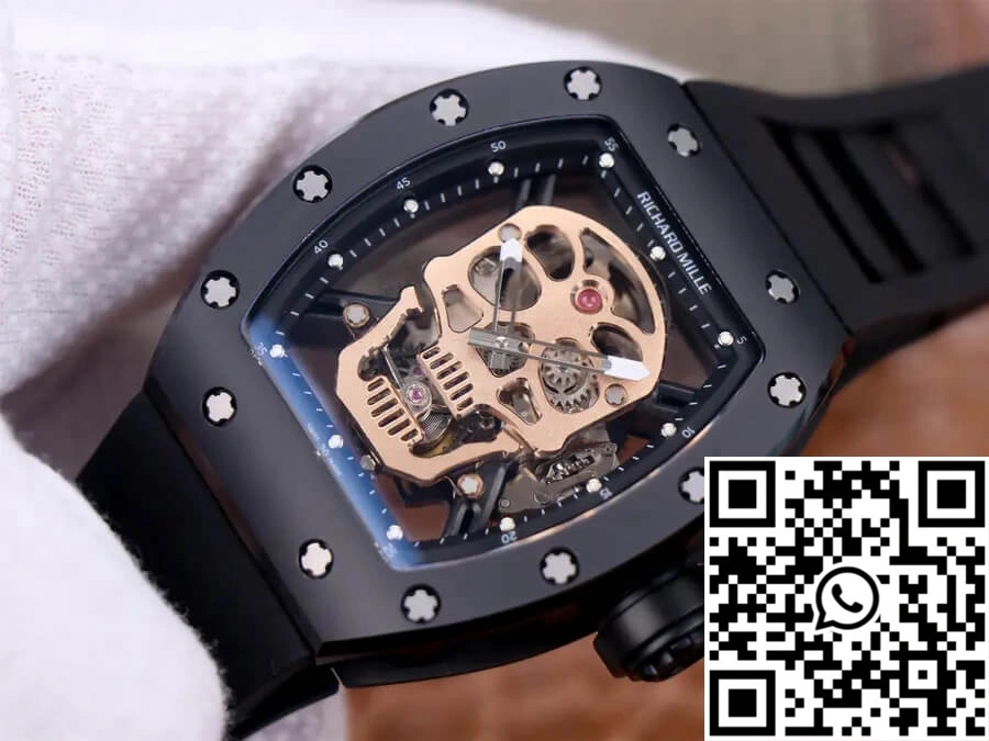 Richard Mille RM52-01 Tourbillon JB Factory Rose Gold Skull Dial GoAnywhere 2387