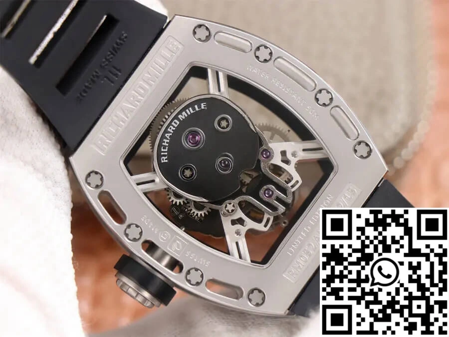 Practical Richard Mille RM52-01 Tourbillon JB Factory Titanium Alloy Skull Dial 2392
