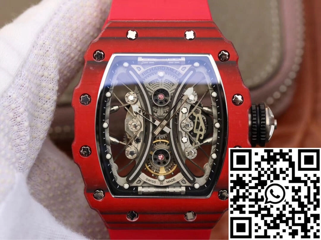 Practical Richard Mille RM53-01 KV Factory TPT Carbon Fiber Skeleton Dial 2497