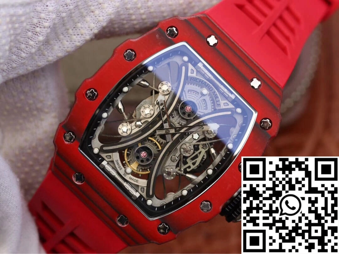 Practical Richard Mille RM53-01 KV Factory TPT Carbon Fiber Skeleton Dial 2497