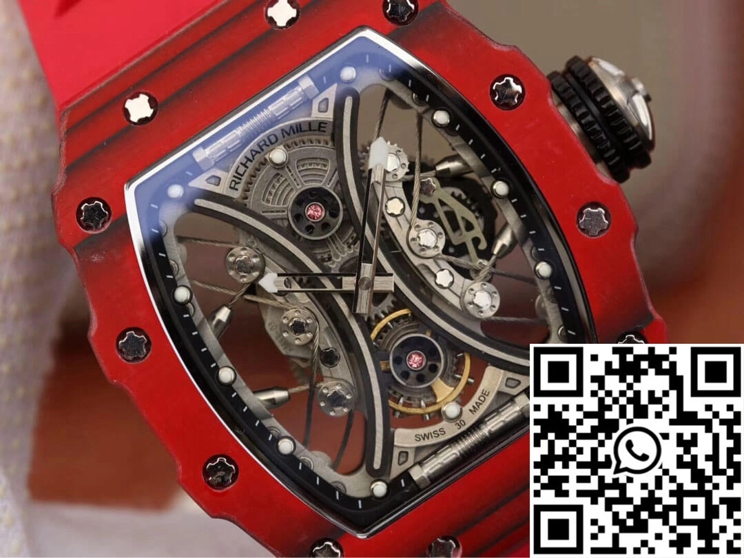 Practical Richard Mille RM53-01 KV Factory TPT Carbon Fiber Skeleton Dial 2497