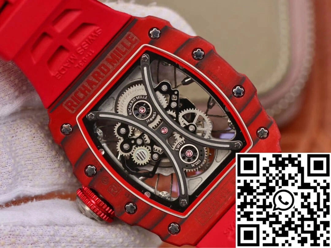 Practical Richard Mille RM53-01 KV Factory TPT Carbon Fiber Skeleton Dial 2497