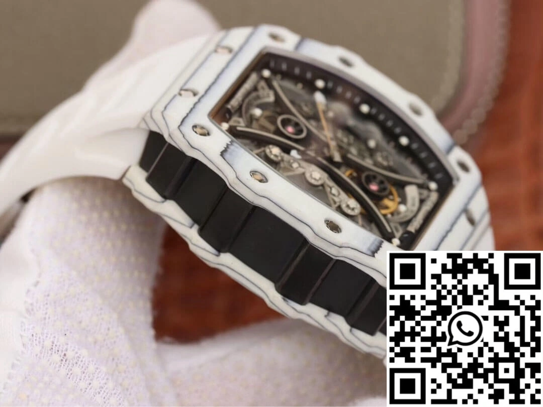Richard Mille RM53-01 KV Factory White TPT Carbon Fiber Skeleton Dial Comfortable 2496