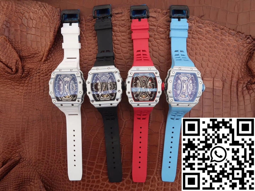 Richard Mille RM53-01 KV Factory White TPT Carbon Fiber Skeleton Dial Comfortable 2496