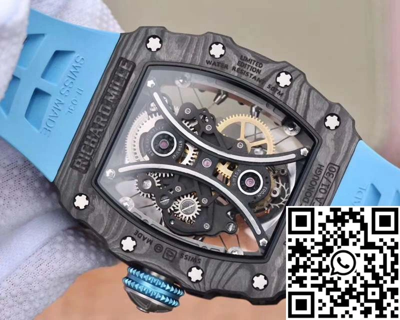 Sustainable Richard Mille RM53-01 Tourbillon Pablo Mac Donough JB Factory Black Hollow dial 2495