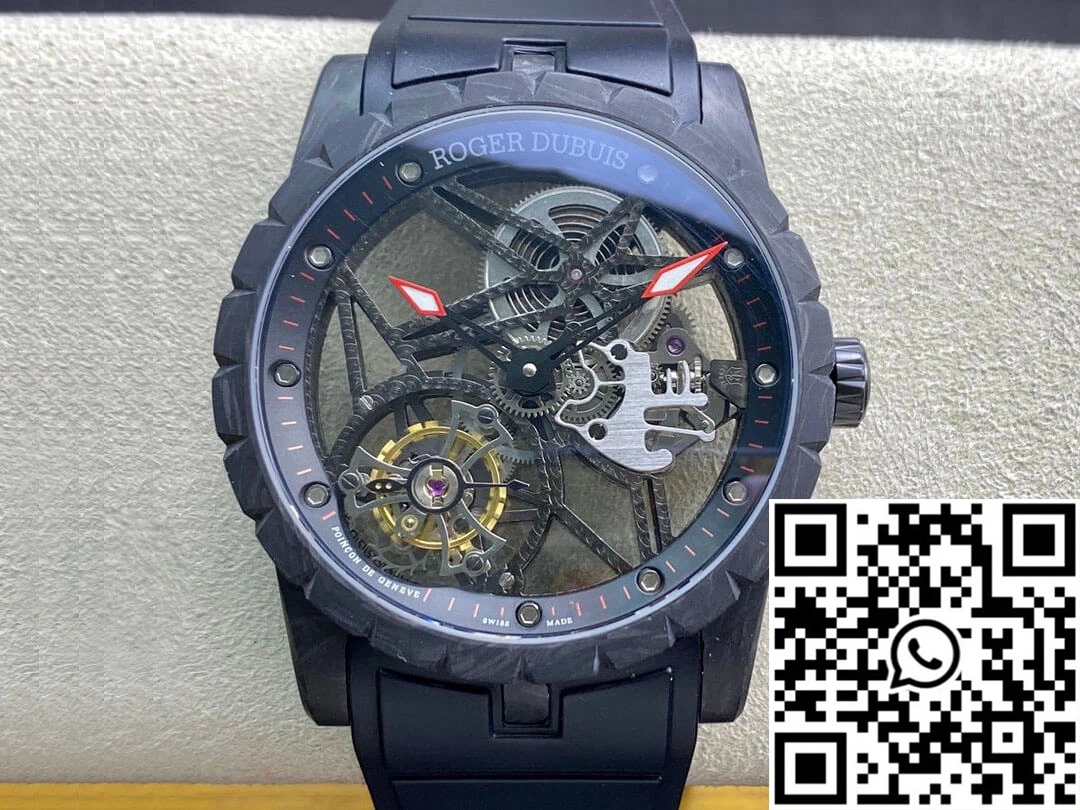 Roger Dubuis Excalibur DBEX0577 BBR Factory Tourbillon Carbon Fiber Case Minimalist 2541