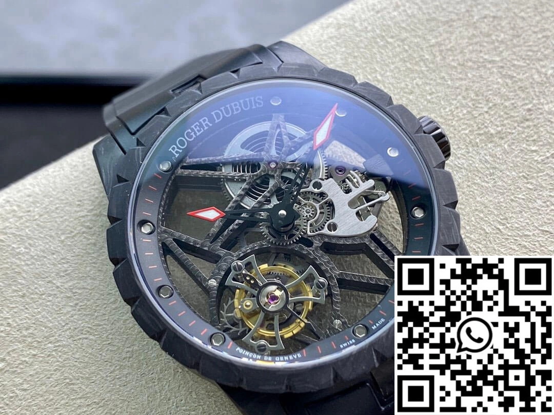 Roger Dubuis Excalibur DBEX0577 BBR Factory Tourbillon Carbon Fiber Case Minimalist 2541