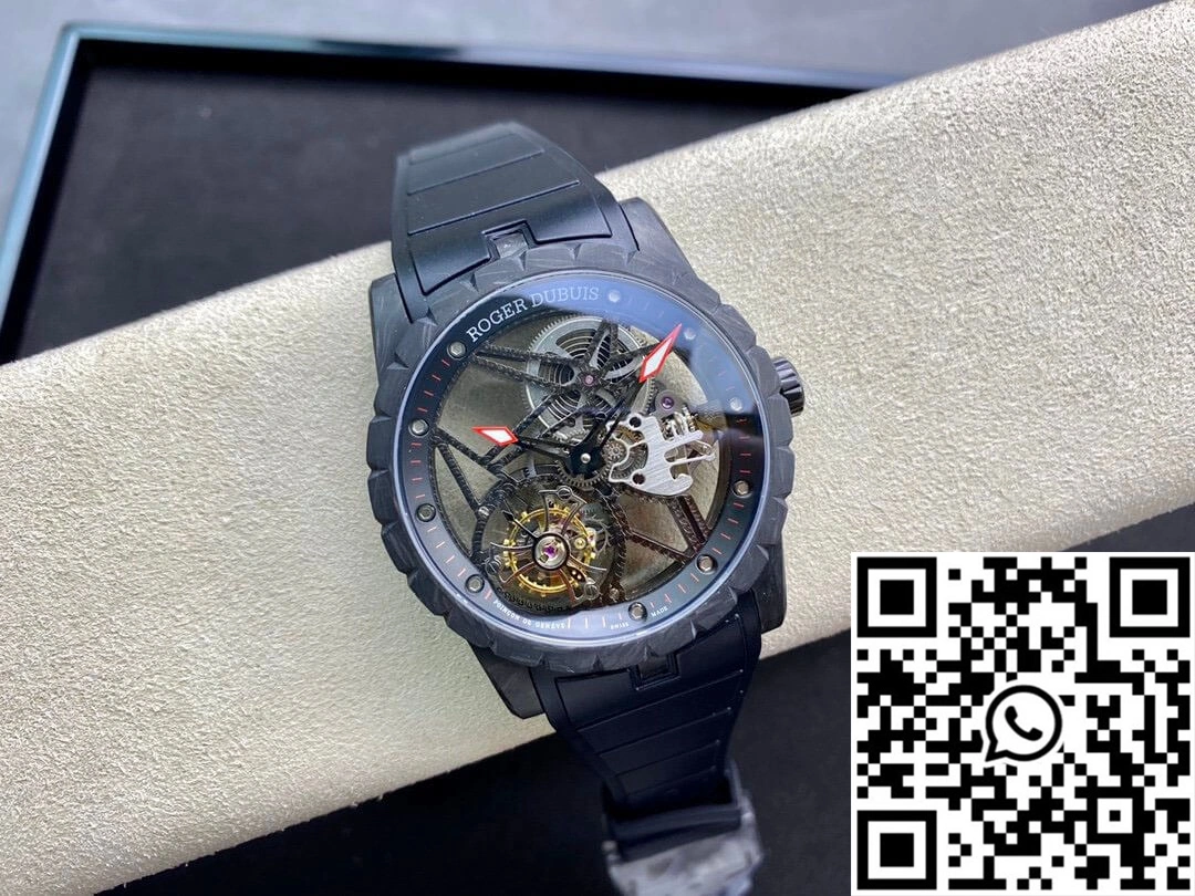 Roger Dubuis Excalibur DBEX0577 BBR Factory Tourbillon Carbon Fiber Case Minimalist 2541