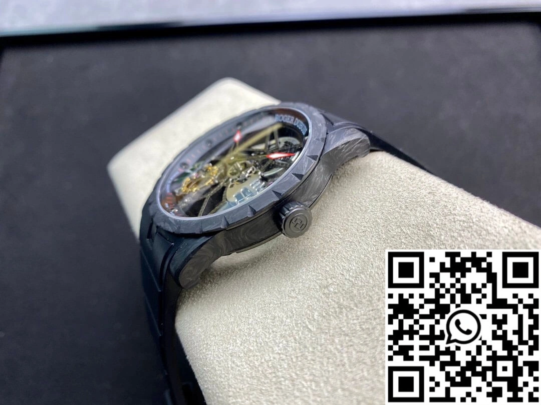 Roger Dubuis Excalibur DBEX0577 BBR Factory Tourbillon Carbon Fiber Case Minimalist 2541