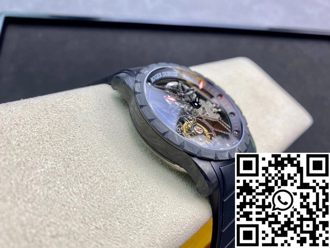 Roger Dubuis Excalibur DBEX0577 BBR Factory Tourbillon Carbon Fiber Case Minimalist 2541