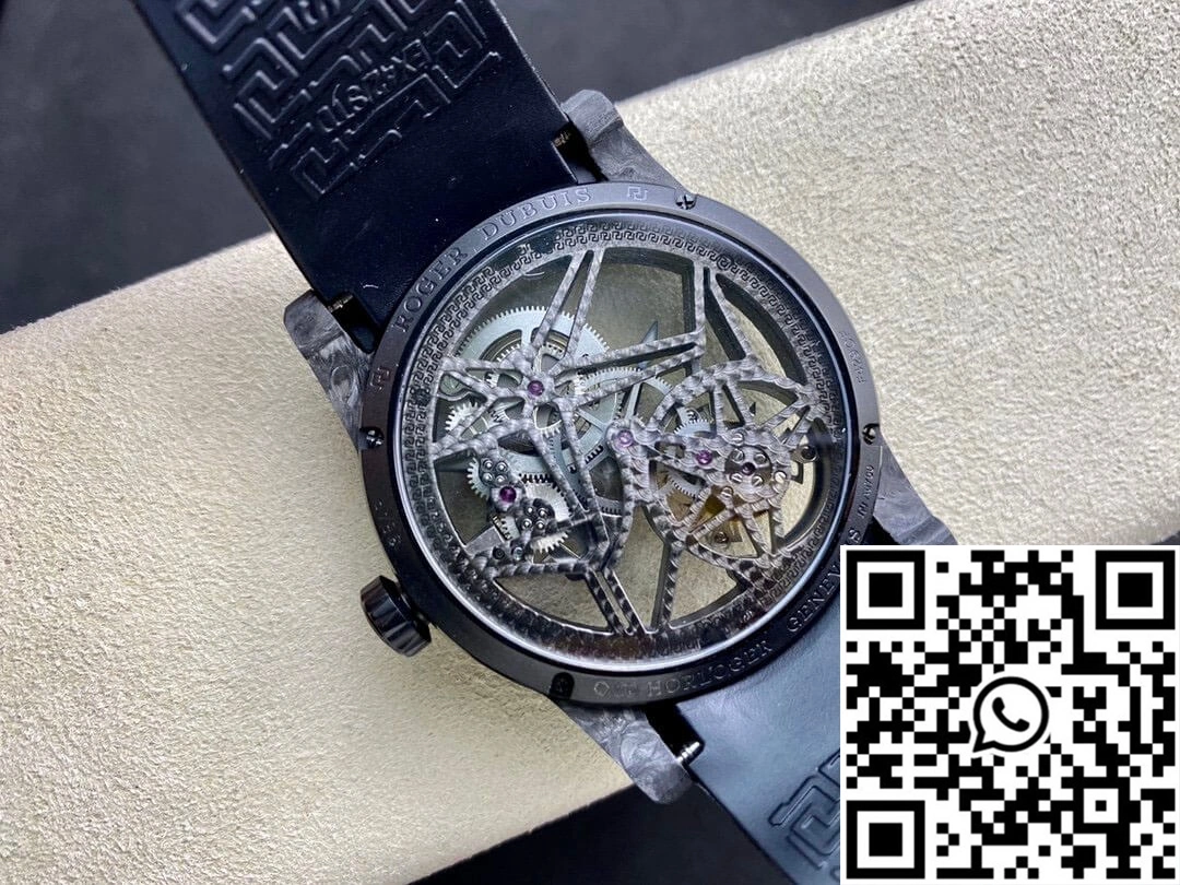 Roger Dubuis Excalibur DBEX0577 BBR Factory Tourbillon Carbon Fiber Case Minimalist 2541