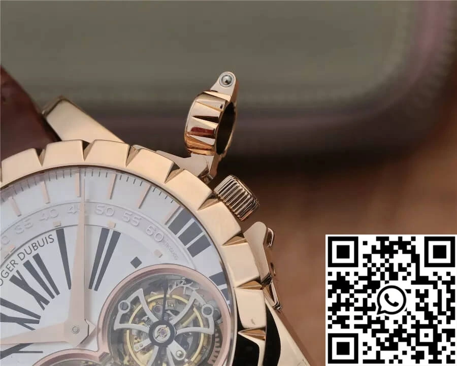 Roger Dubuis Excalibur RDDBEX0249 JB Factory Tourbillon Gold Case White Dial OnTrend 2531