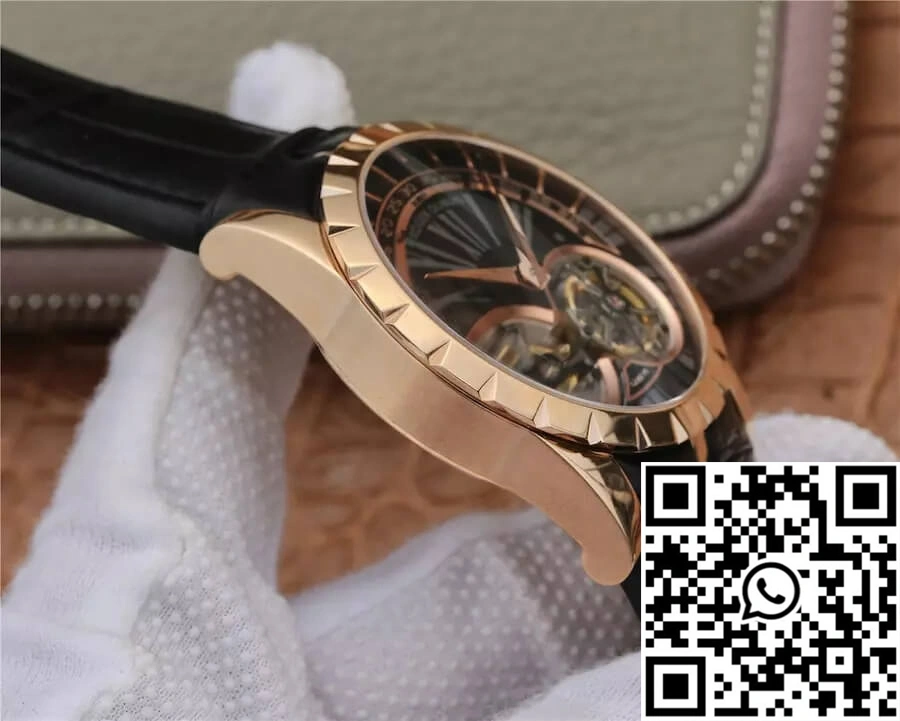 Roger Dubuis Excalibur RDDBEX0280 JB Factory Tourbillon Gold Case Black Dial Refined 2534