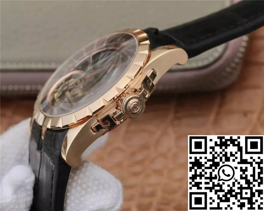 Roger Dubuis Excalibur RDDBEX0280 JB Factory Tourbillon Gold Case Black Dial Refined 2534