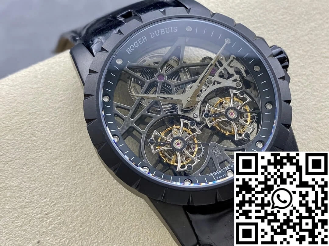 Roger Dubuis Excalibur RDDBEX0364 YS Factory Skeleton Double Tourbillon Dial SportInspired 2521