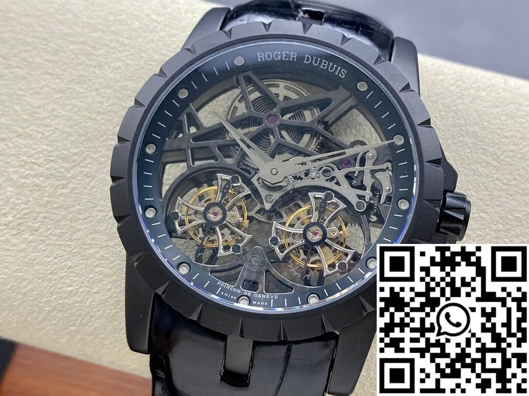 Roger Dubuis Excalibur RDDBEX0364 YS Factory Skeleton Double Tourbillon Dial SportInspired 2521