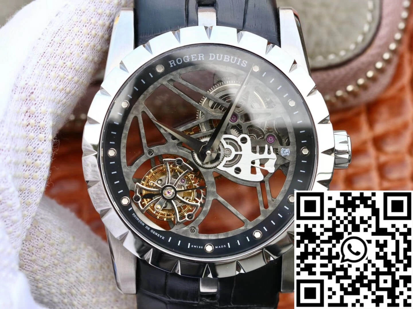 Roger Dubuis Excalibur RDDBEX0393 JB Factory Tourbillon Stainless Steel Case Neat 2539