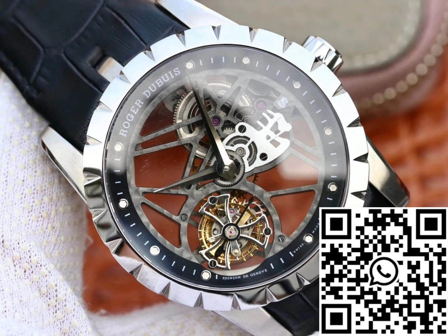 Roger Dubuis Excalibur RDDBEX0393 JB Factory Tourbillon Stainless Steel Case Neat 2539