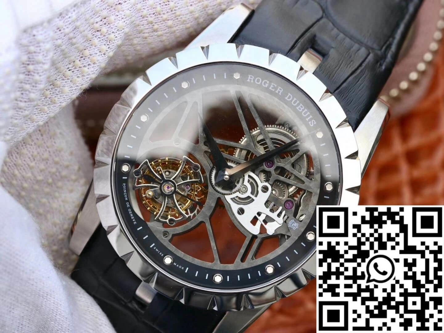 Roger Dubuis Excalibur RDDBEX0393 JB Factory Tourbillon Stainless Steel Case Neat 2539