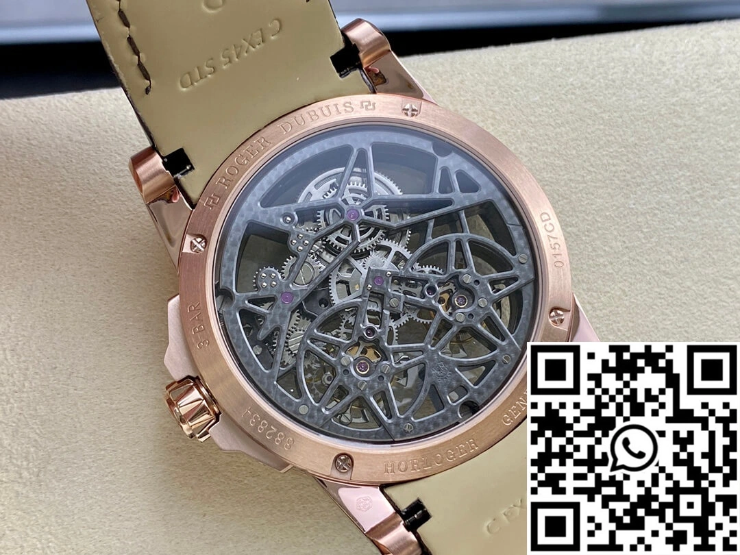 Tailored Roger Dubuis Excalibur RDDBEX0395 YS Factory Rose Gold Double Tourbillon Dial 2530