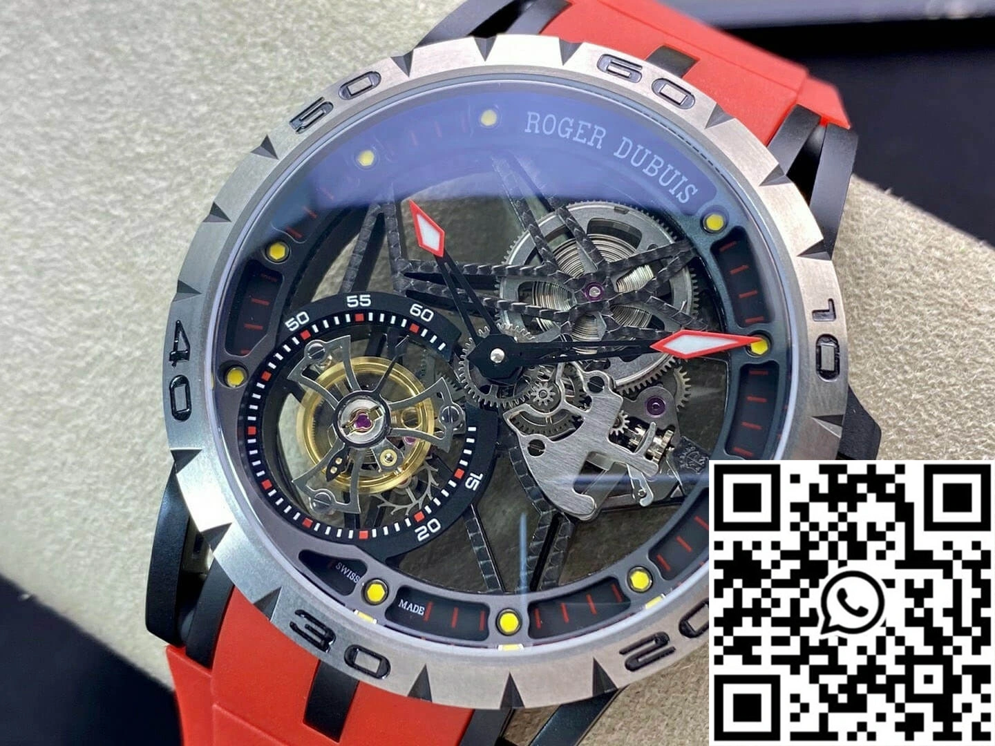 FastDry Roger Dubuis Excalibur RDDBEX0549 BBR Factory Tourbillon Titanium Case 2522