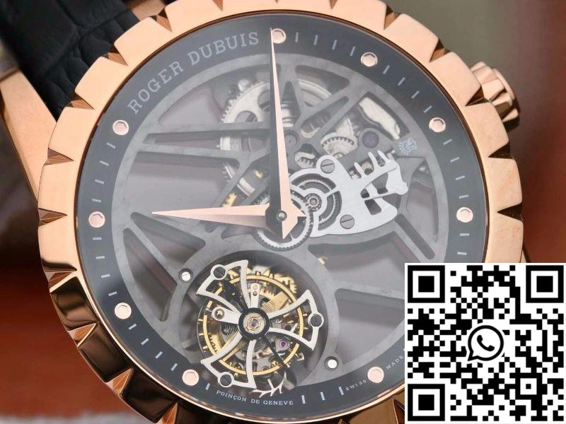 Packable Roger Dubuis Excalibur Skeleton Flying Tourbillon RDDBEX0392 Grey Skeleton Dial 2537